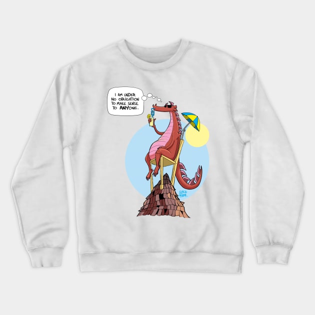 Under No Obligation Crewneck Sweatshirt by Slack Wyrm